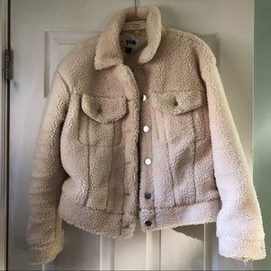 cream teddy bear jacket